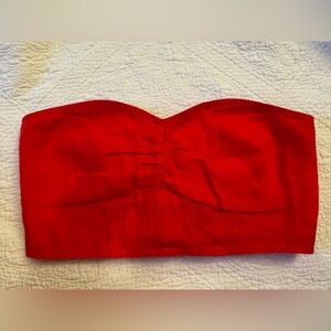 Mara Hoffman | Strapless Crop Top | Color: Red | Size: 6